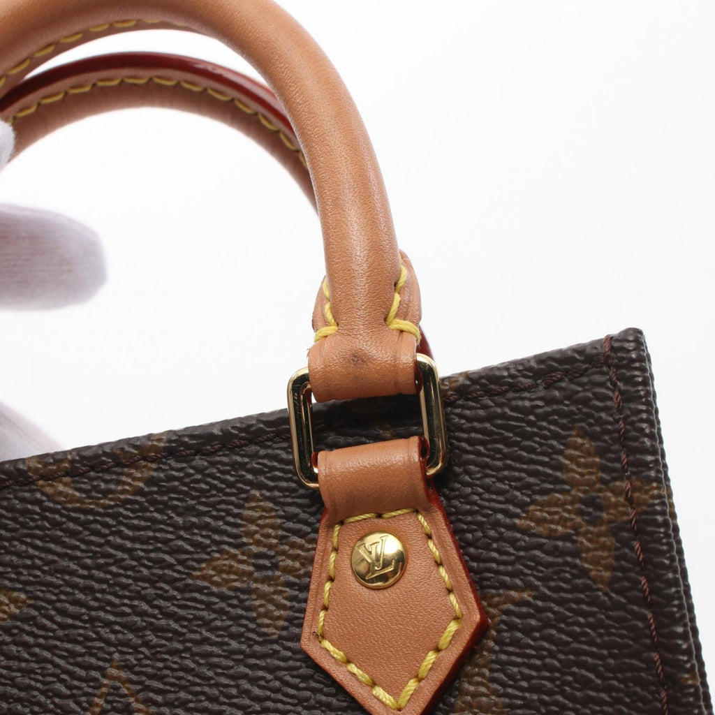Louis Vuitton Brown Pvc Coated Canvas Leather Handbag (Pre-Owned)