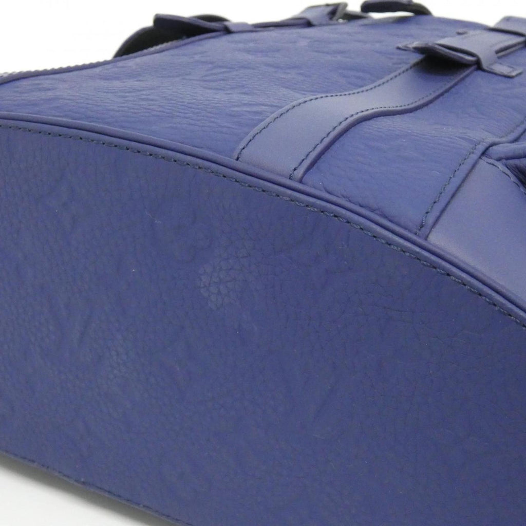 Louis Vuitton Black Blue Leather Backpack (Pre-Owned)
