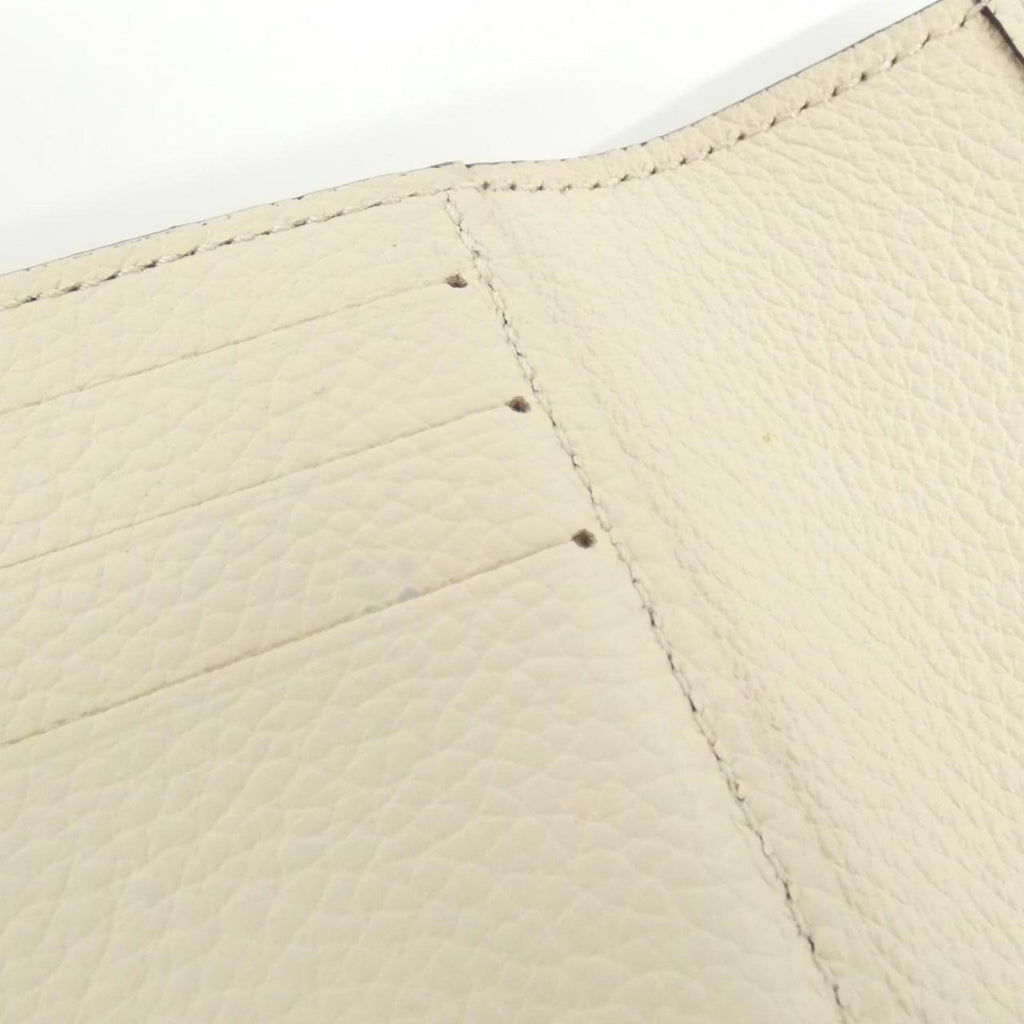 Louis Vuitton Monogram Empreinte Beige Leather Wallet (Tri-Fold) (Pre-Owned)