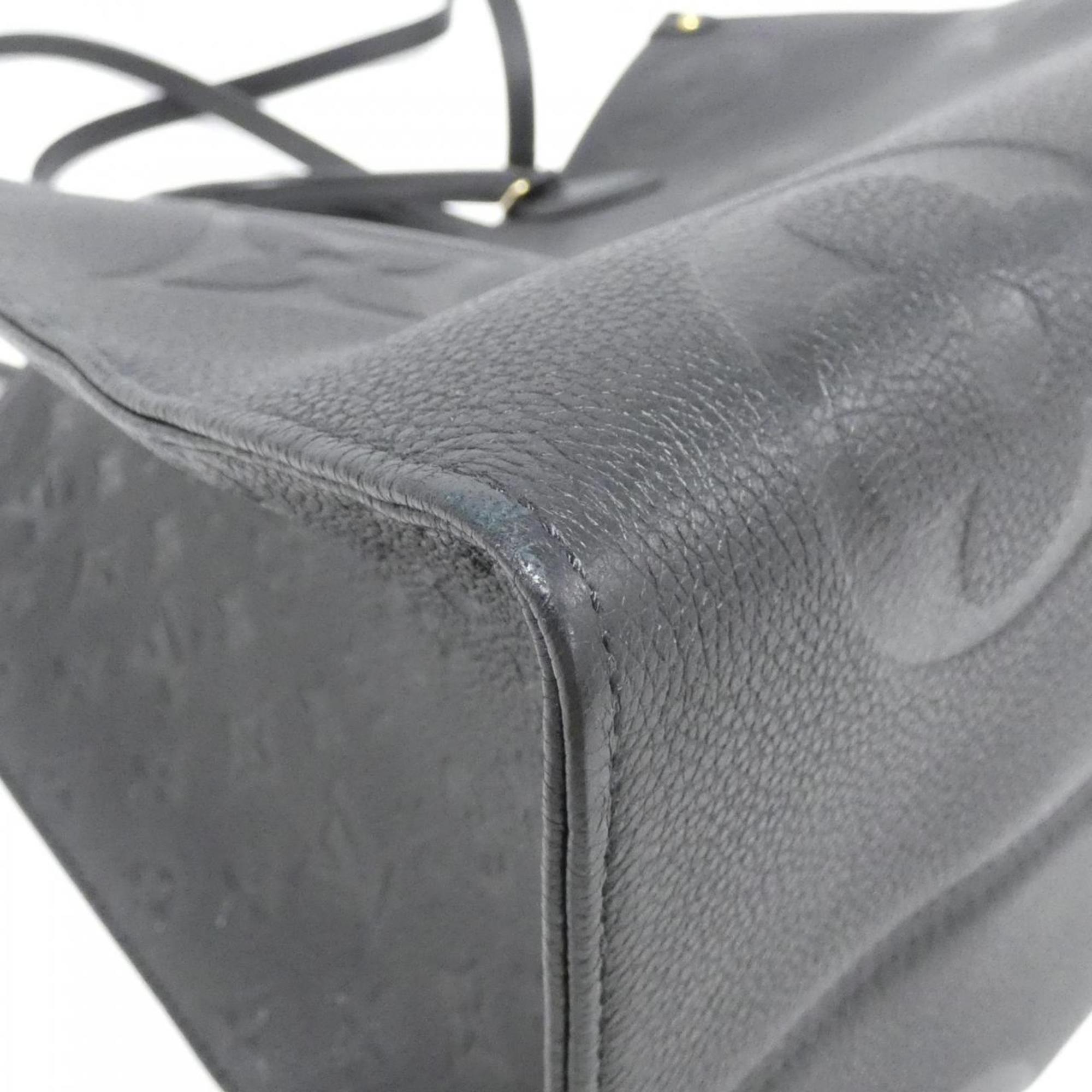 Louis Vuitton Black Leather Handbag (Pre-Owned)