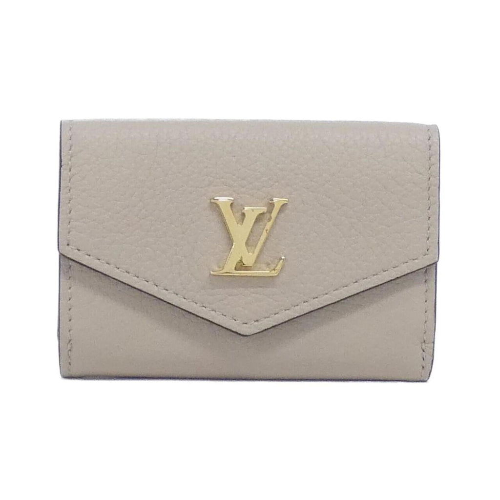 Louis Vuitton Grayish Leather Wallet (Tri-Fold) (Pre-Owned)