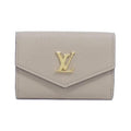 Louis Vuitton Grayish Leather Wallet (Tri-Fold) (Pre-Owned)