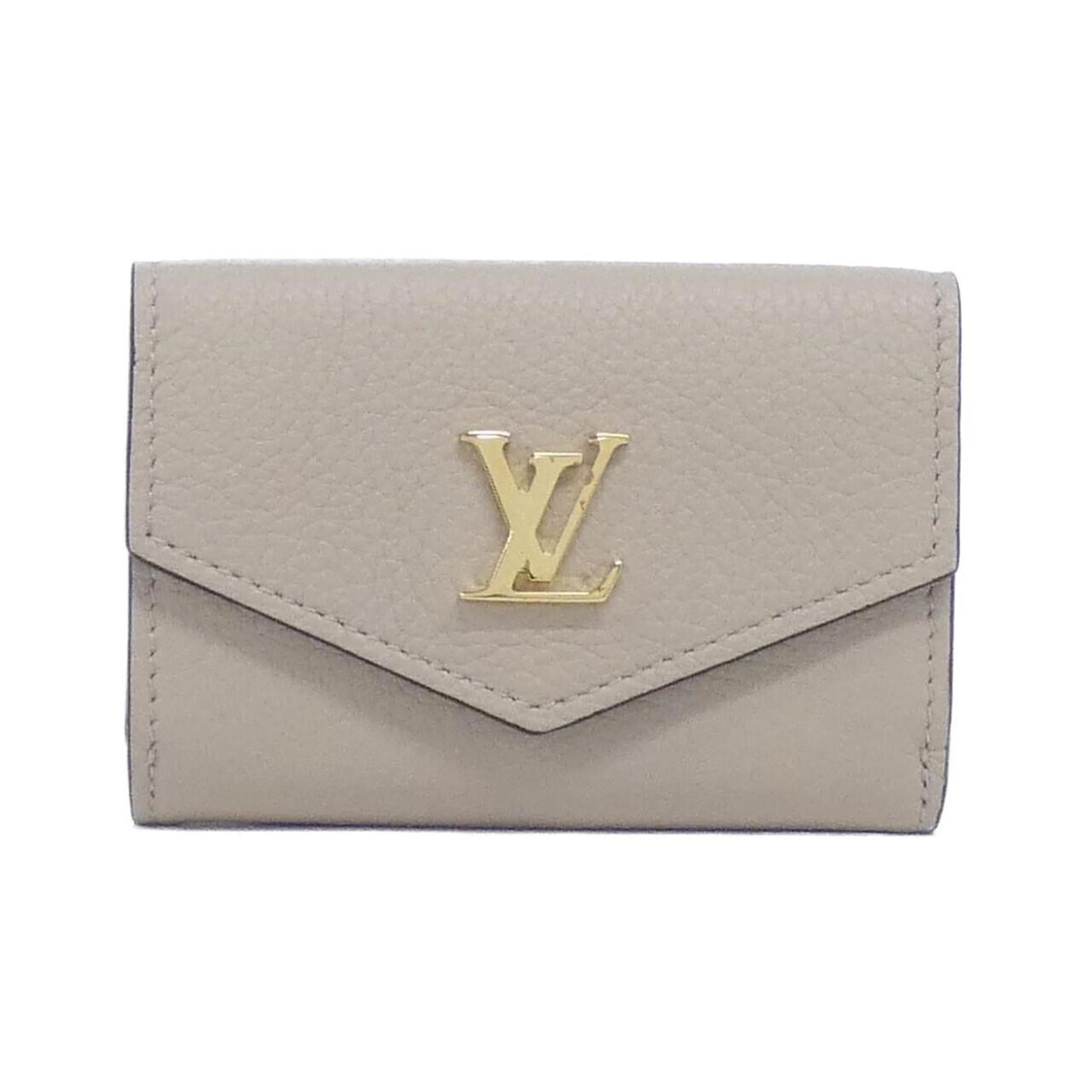 Louis Vuitton Grayish Leather Wallet (Tri-Fold) (Pre-Owned)