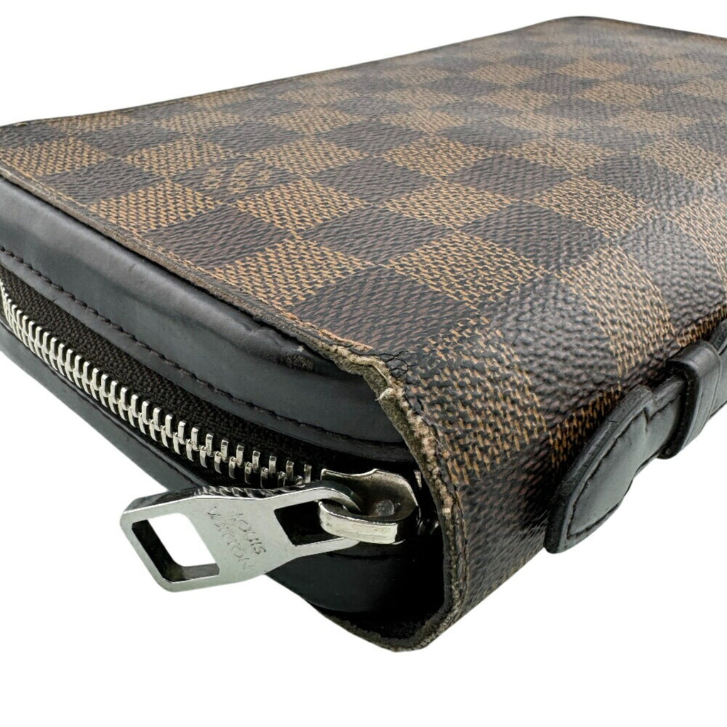 Louis Vuitton Brown Leather Long Wallet (Bi-Fold) (Pre-Owned)