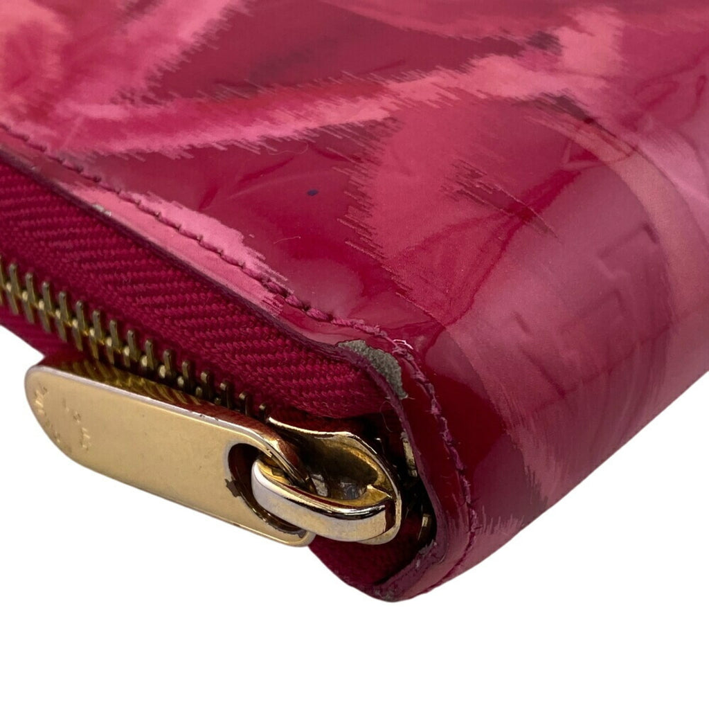 Louis Vuitton Pink Red Color Vernis Leather Long Wallet (Bi-Fold) (Pre-Owned)