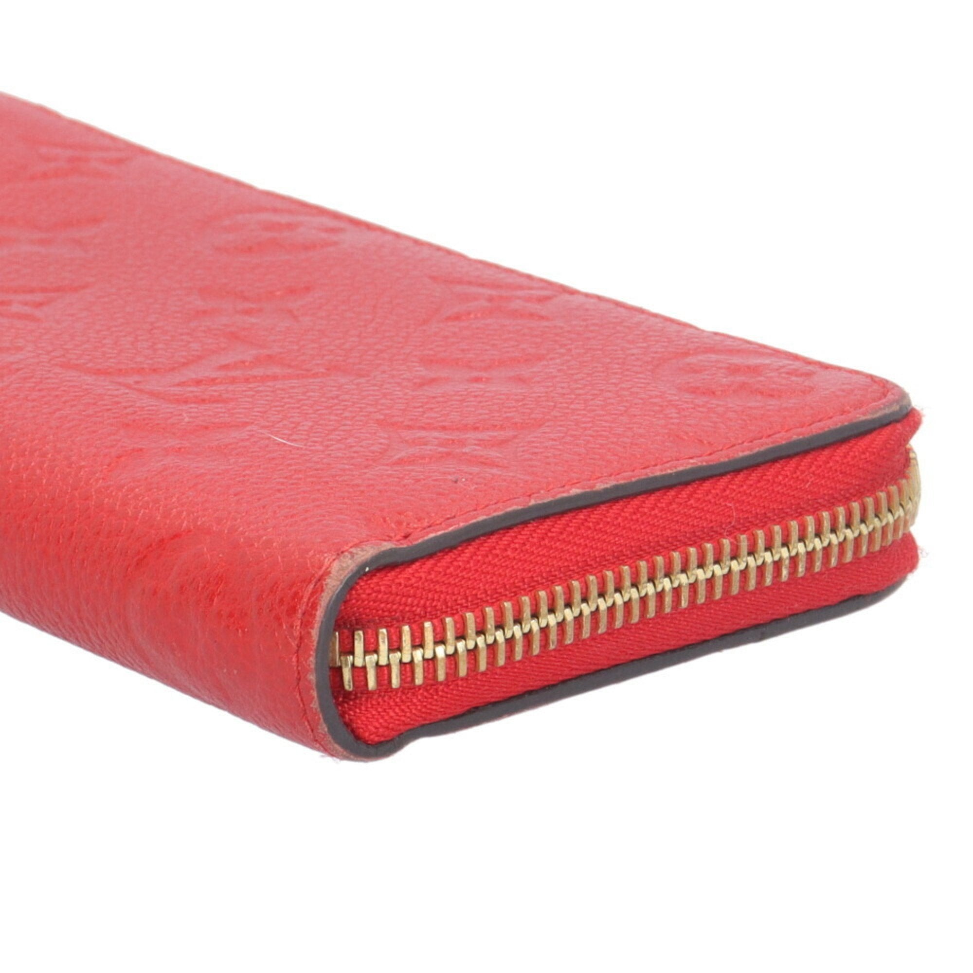 Louis Vuitton Monogram Empreinte Red Color Monogram Empreinte Long Wallet (Bi-Fold) (Pre-Owned)
