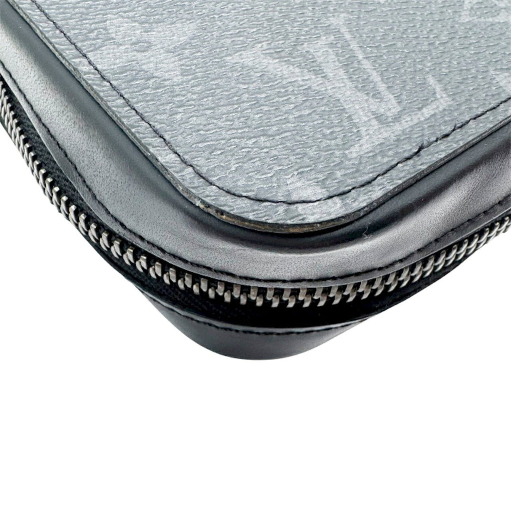 Louis Vuitton Black Gray Monogram Eclipse Monogram Eclipse Long Wallet (Bi-Fold) (Pre-Owned)
