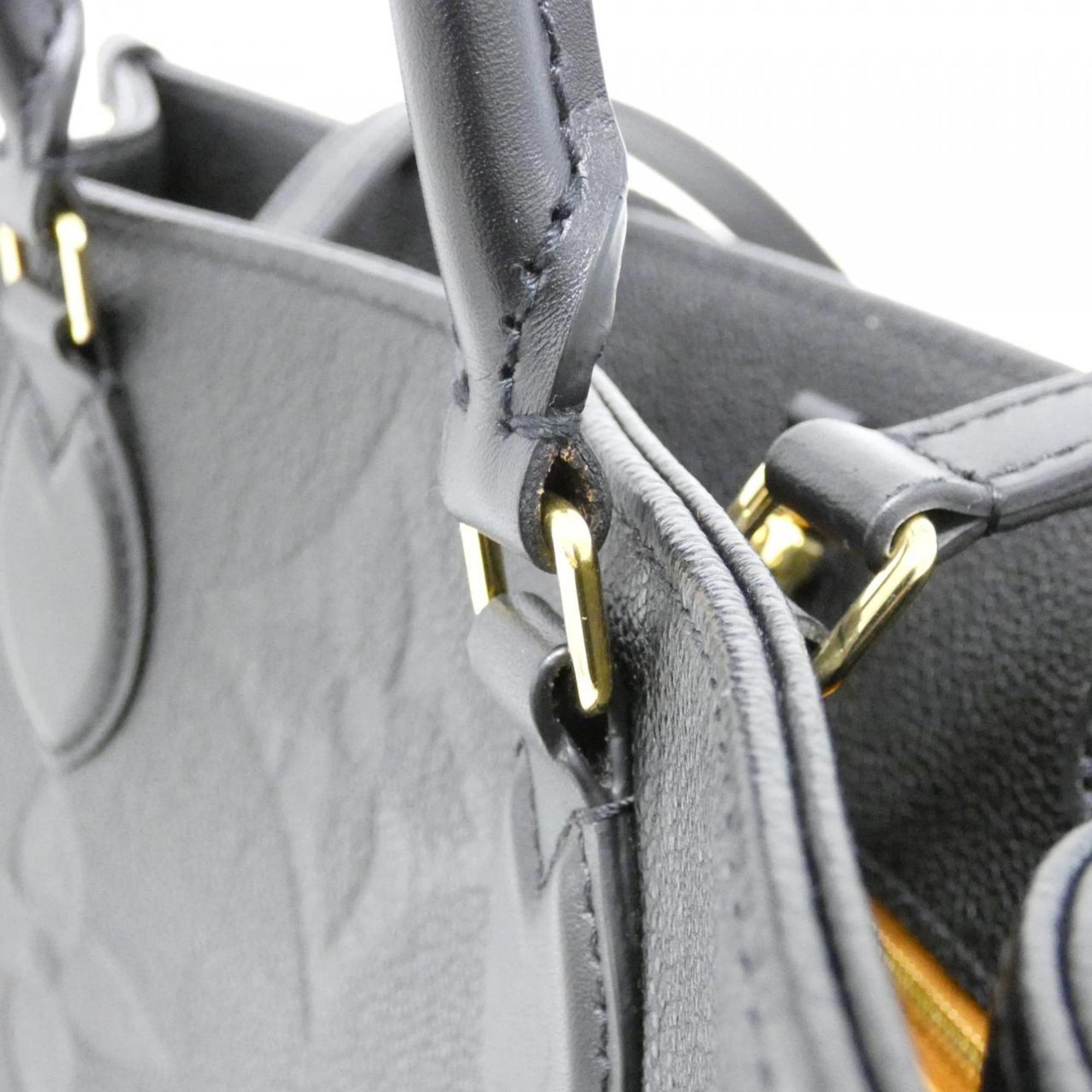 Louis Vuitton Black Leather Handbag (Pre-Owned)