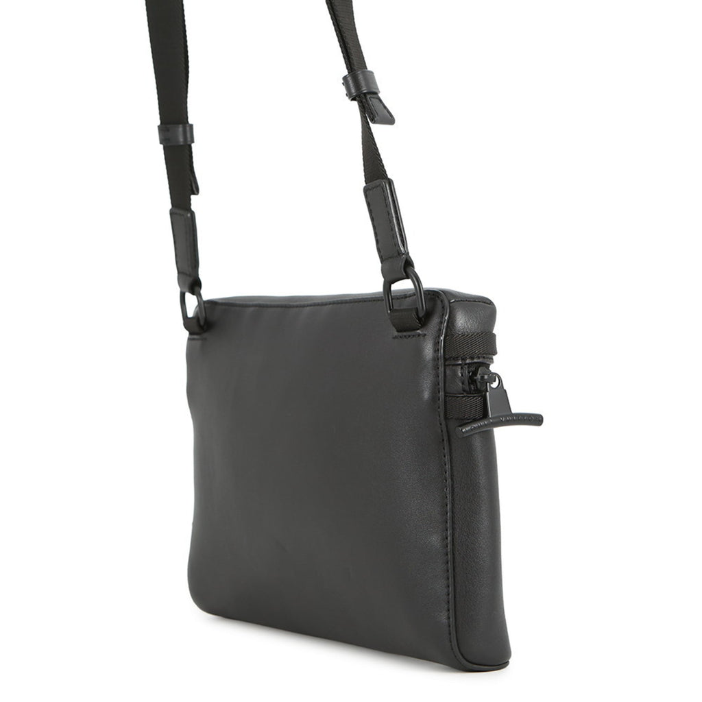 Louis Vuitton Black Noir Leather Messenger Bag Shoulder Bag (Pre-Owned)