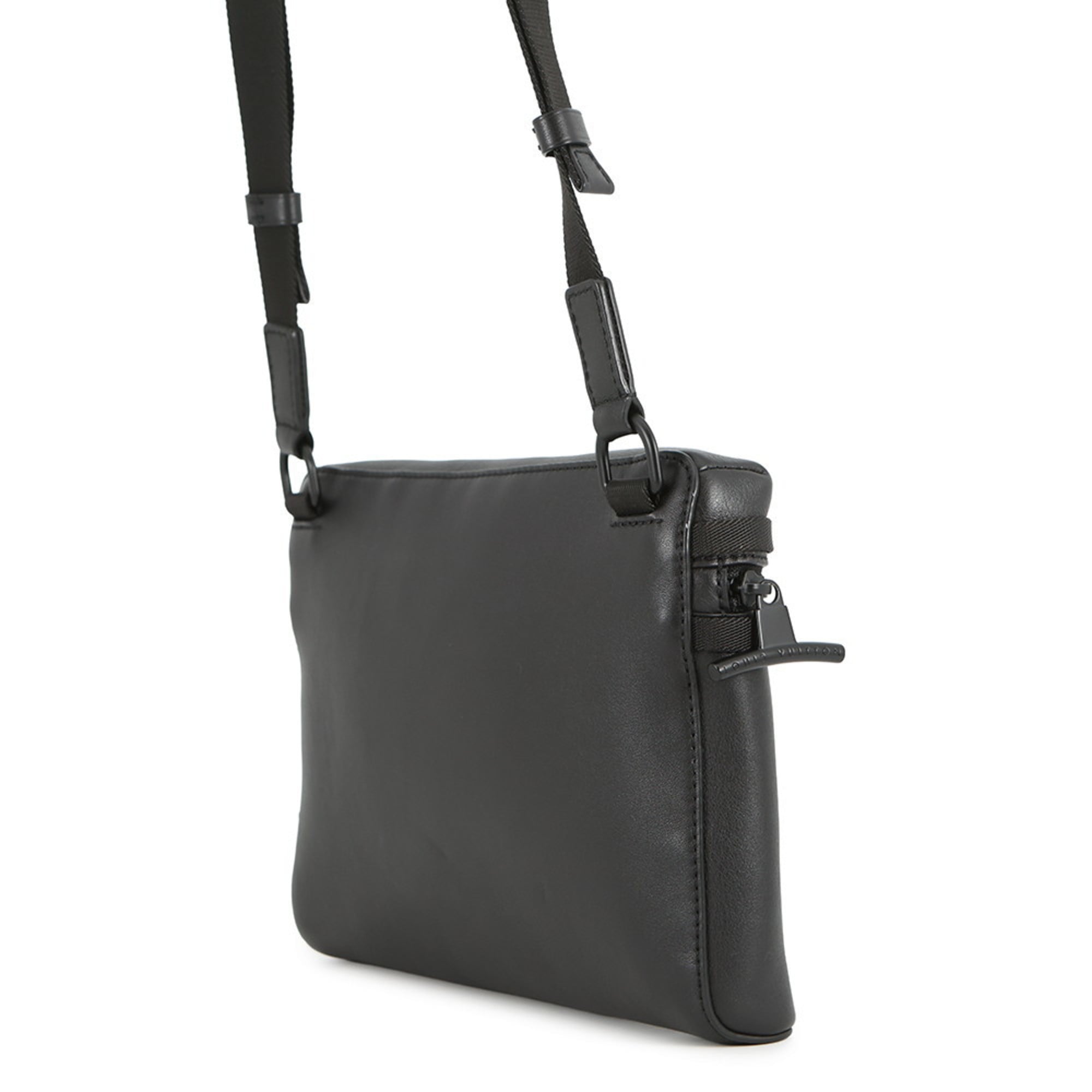 Louis Vuitton Black Noir Leather Messenger Bag Shoulder Bag (Pre-Owned)