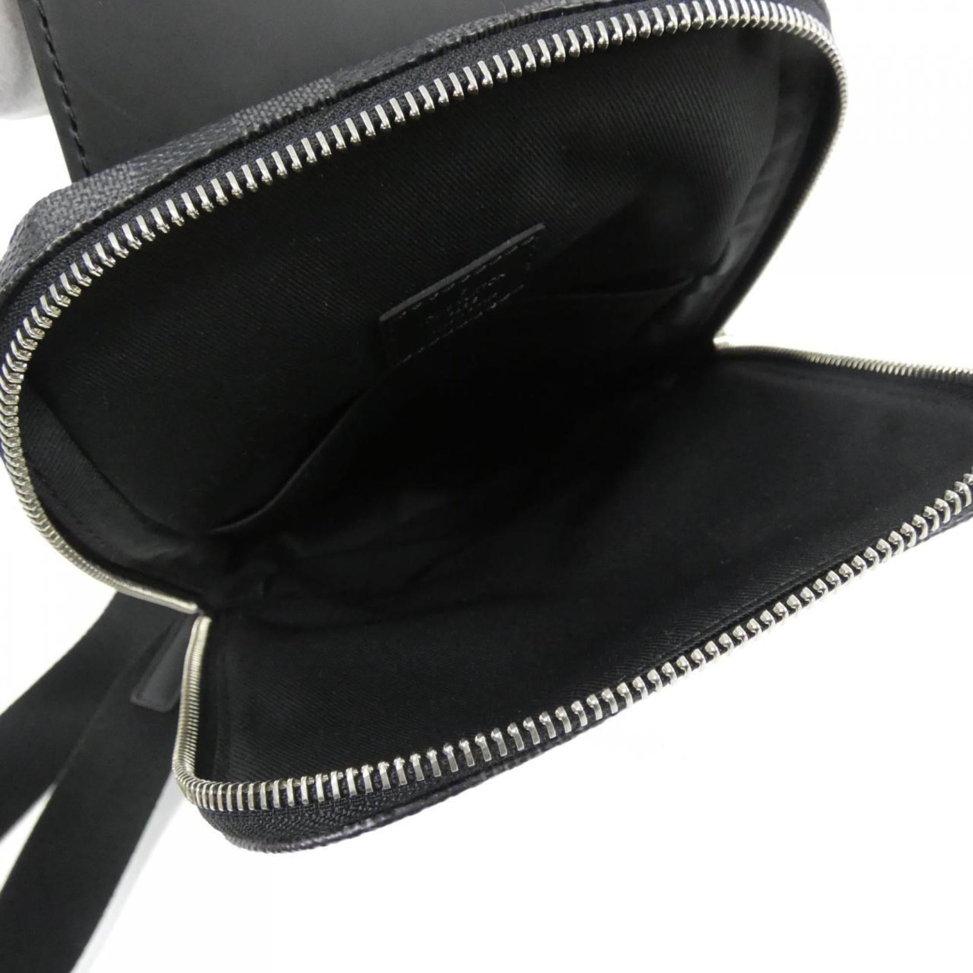 Louis Vuitton Dark Gray Gray Coated Canvas Shoulder Bag (Pre-Owned)