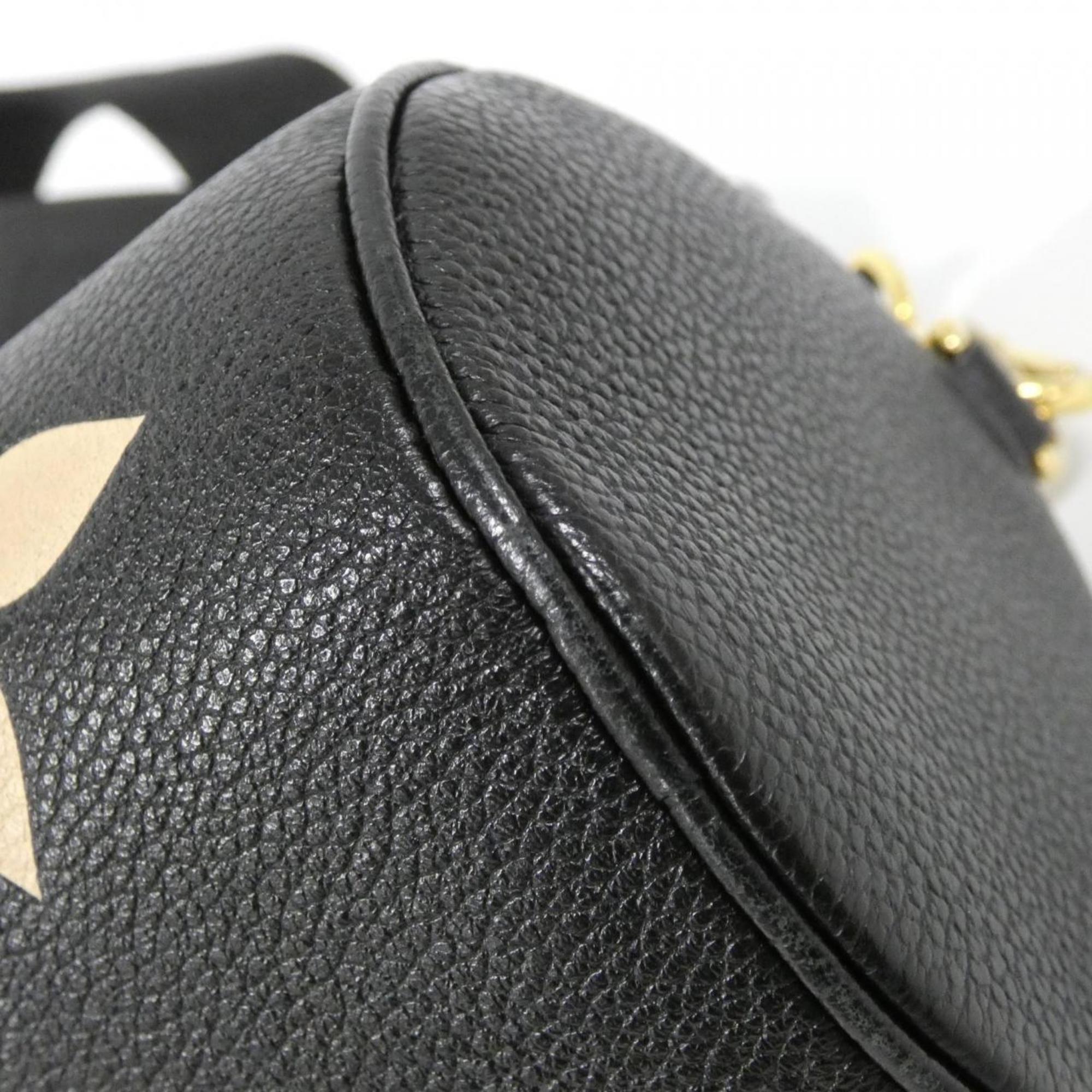Louis Vuitton Monogram Empreinte Beige Black Leather Shoulder Bag (Pre-Owned)