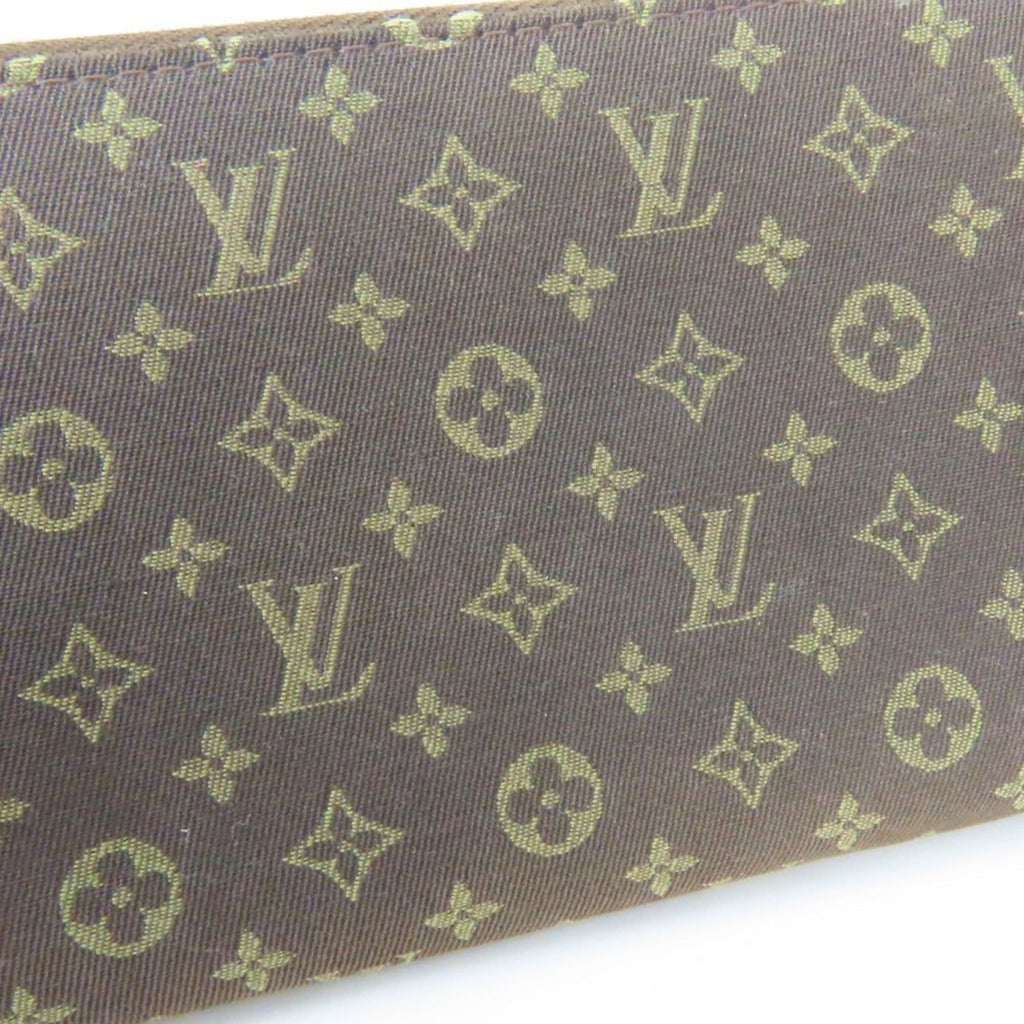 Louis Vuitton Brown Ebene Monogram Mini Lin Long Wallet (Bi-Fold) (Pre-Owned)