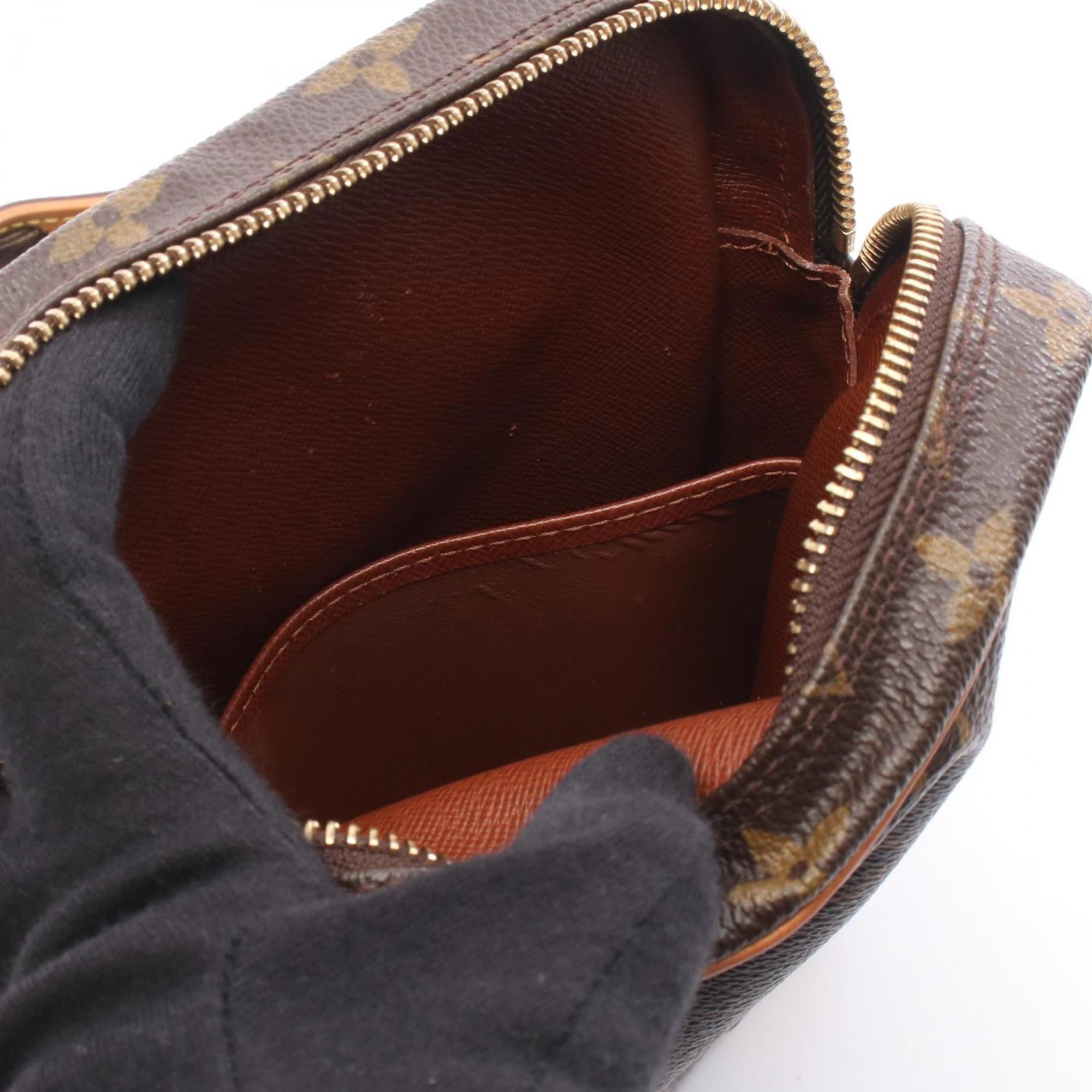 Louis Vuitton Brown Monogram Coated Canvas Leather Shoulder Bag (Pre-Owned)