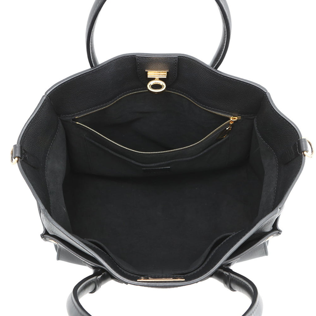 Louis Vuitton Noir Monogram Leather Handbag (Pre-Owned)