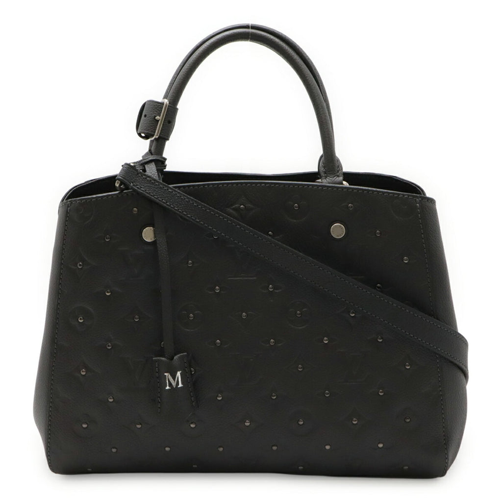 Louis Vuitton Black Noir Monogram Empreinte Handbag Shoulder Bag (Pre-Owned)