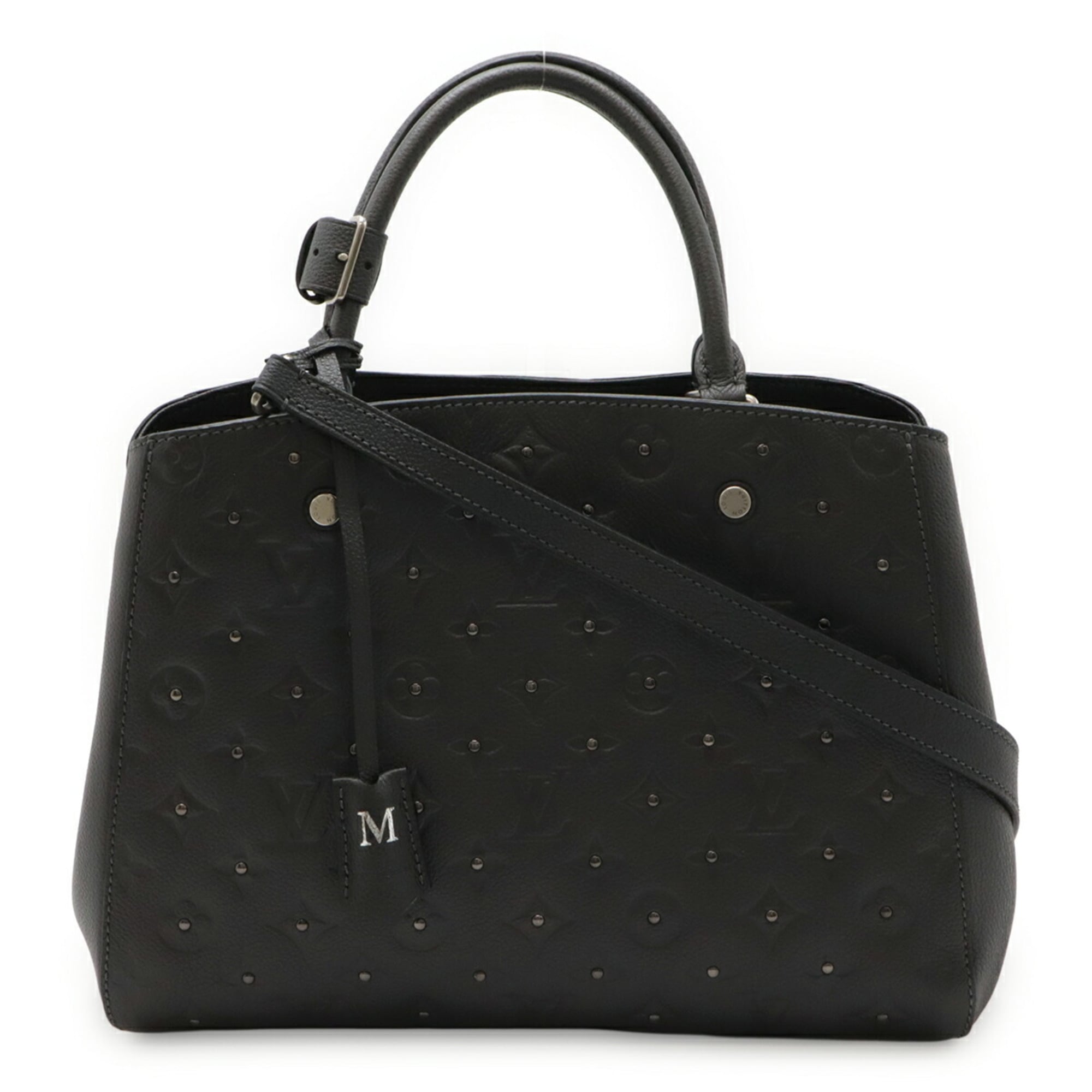 Louis Vuitton Black Noir Monogram Empreinte Handbag Shoulder Bag (Pre-Owned)