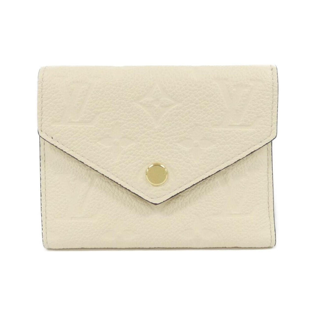 Louis Vuitton Cream Leather Wallet (Tri-Fold) (Pre-Owned)