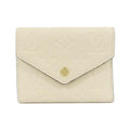 Louis Vuitton Cream Leather Wallet (Tri-Fold) (Pre-Owned)