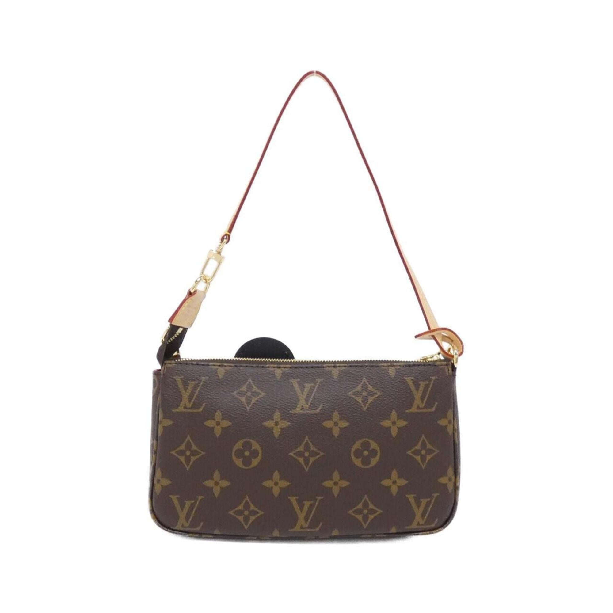 Louis Vuitton Marron Coated Canvas Pochette Pouch (Pre-Owned)