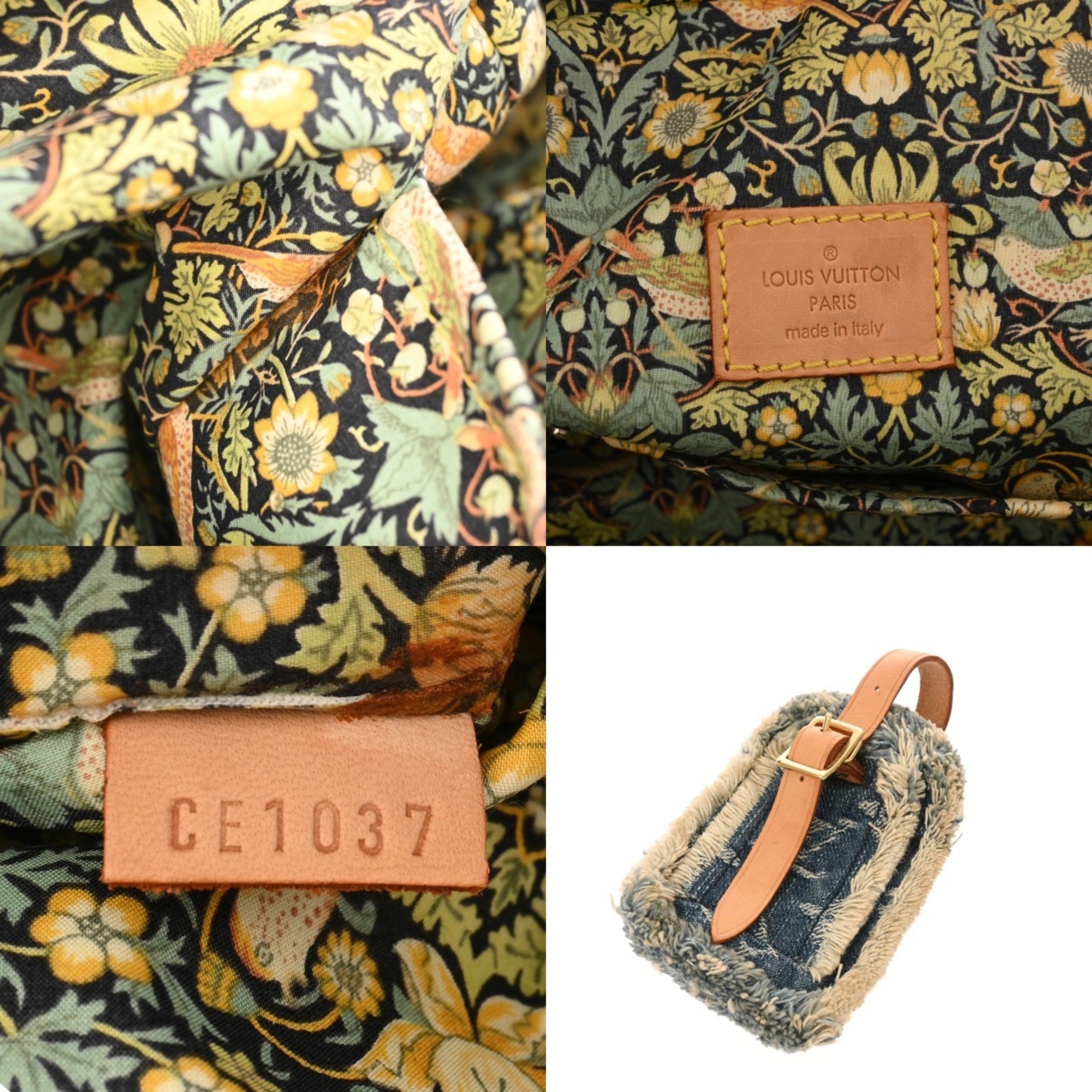 Louis Vuitton Monogram Denim Blue Monogram Denim Handbag (Pre-Owned)