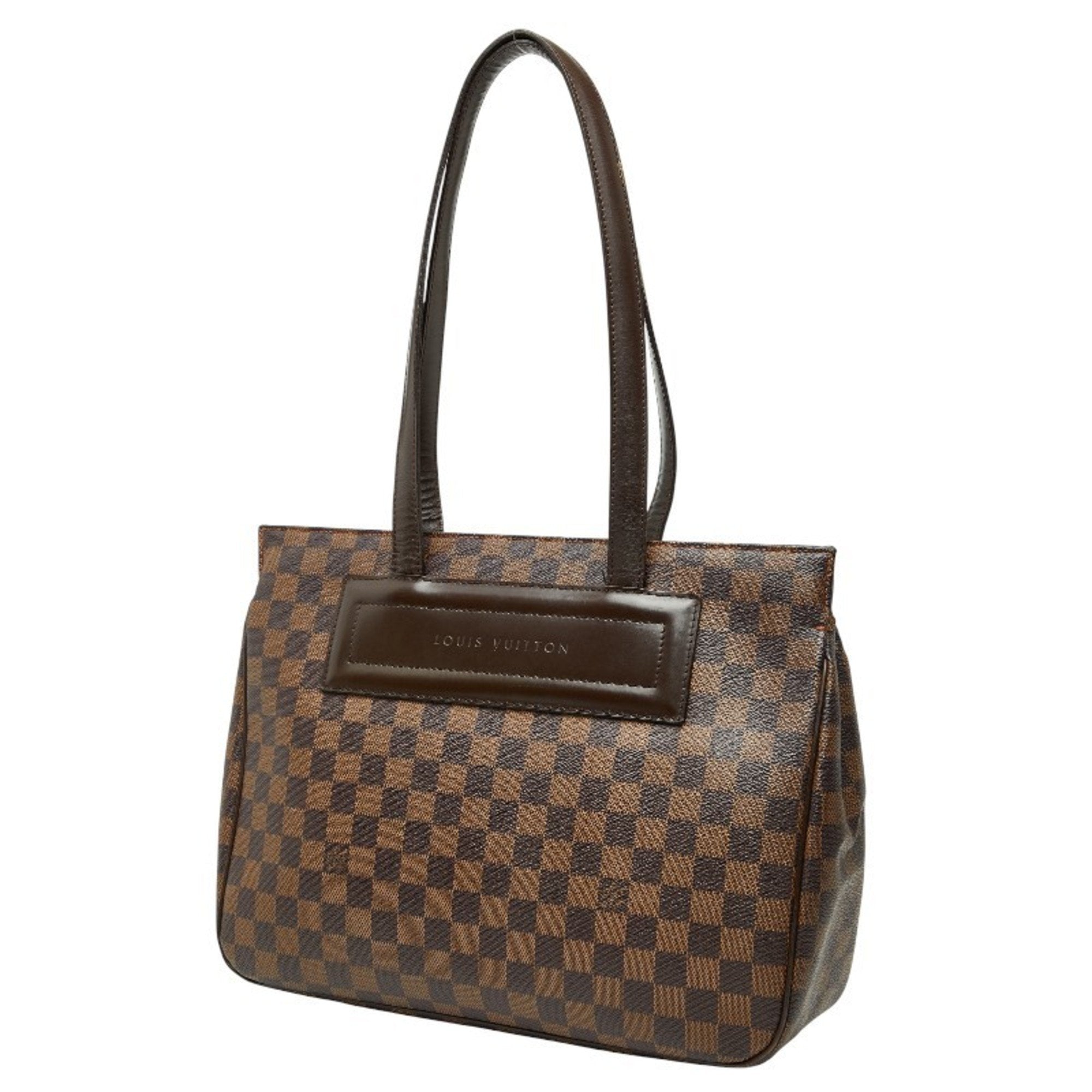 Louis Vuitton Brown Pvc Leather Handbag Tote Bag (Pre-Owned)