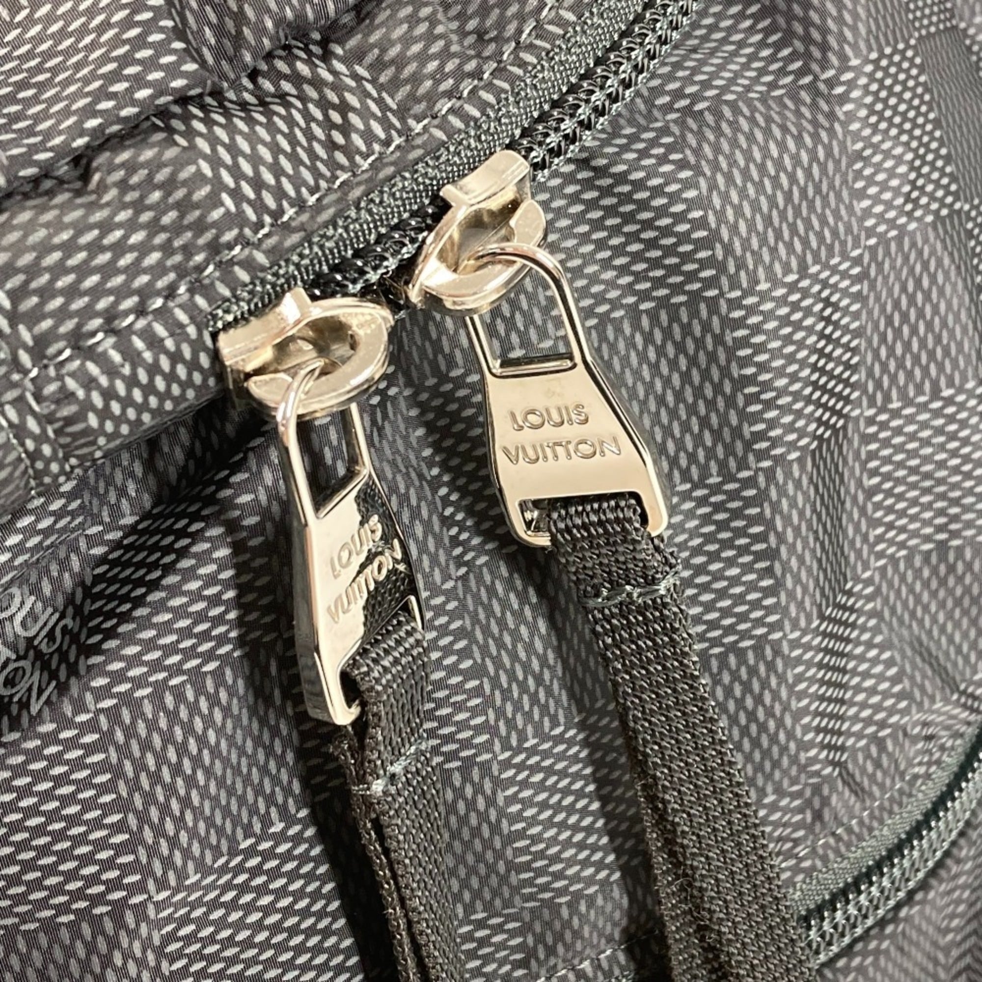 Louis Vuitton Damier Aventure Black Leather Nylon Backpack (Pre-Owned)