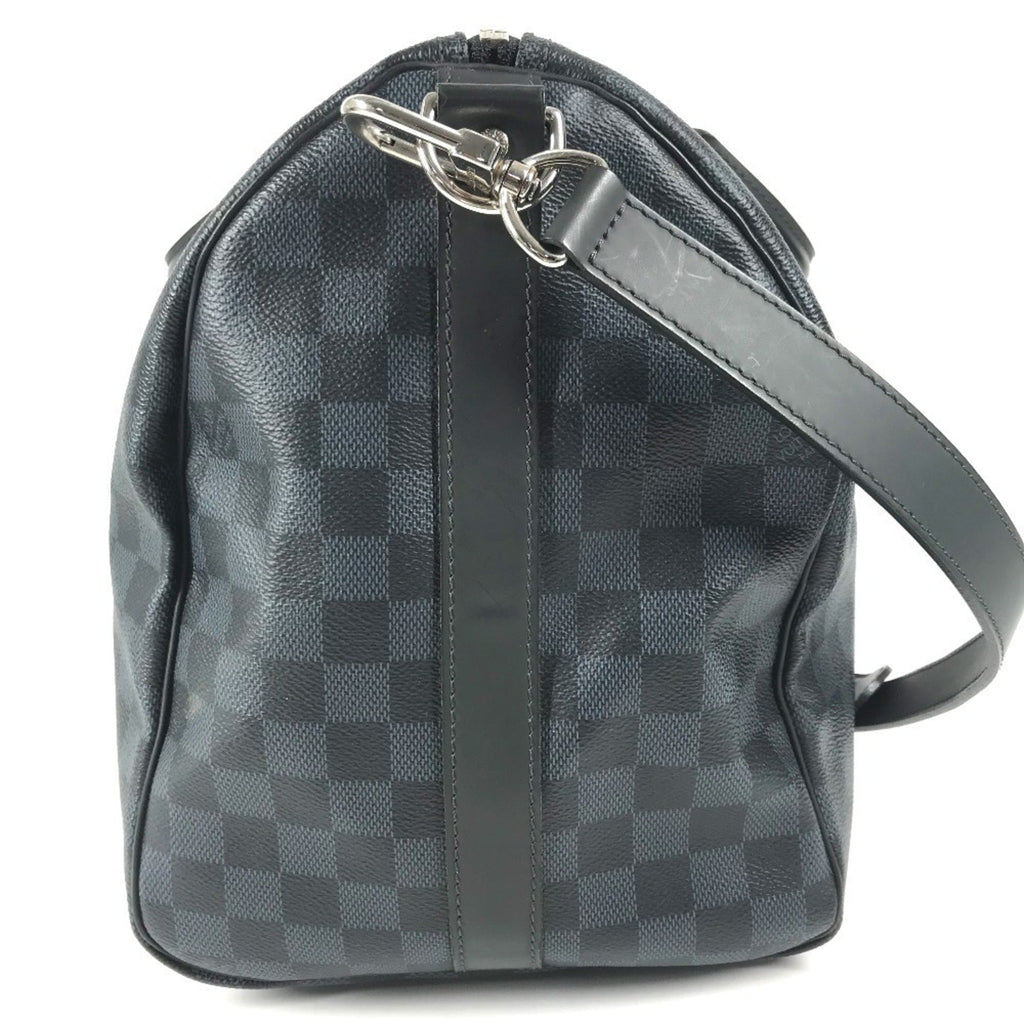Louis Vuitton Damier Cobalt Navy Canvas Boston Bag Shoulder Bag (Pre-Owned)