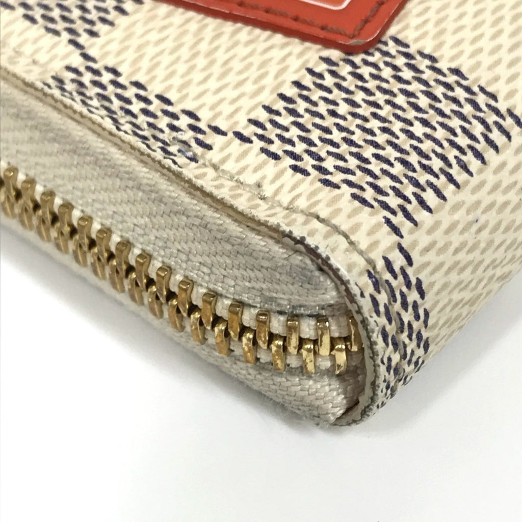 Louis Vuitton Damier Damier Azur White Damier Azur Long Wallet (Bi-Fold) (Pre-Owned)