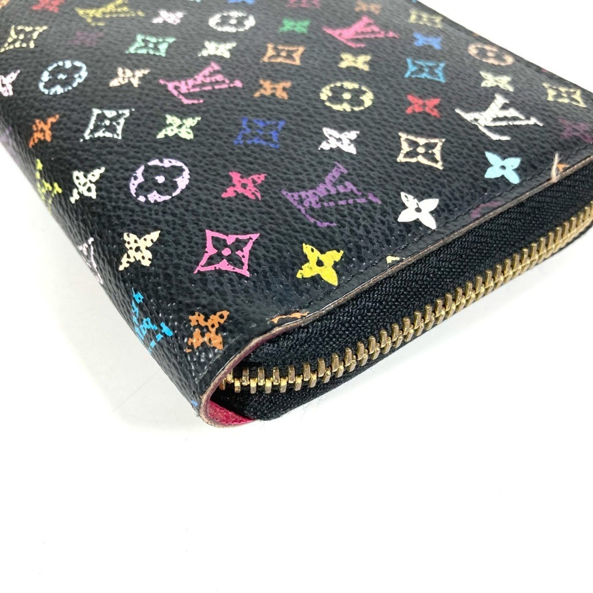 Louis Vuitton Monogram Multicolore Black Noir Monogram Multicolore Long Wallet (Bi-Fold) (Pre-Owned)