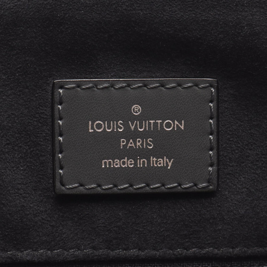 Louis Vuitton Black Blue Coated Canvas Leather Tote Bag (Pre-Owned)