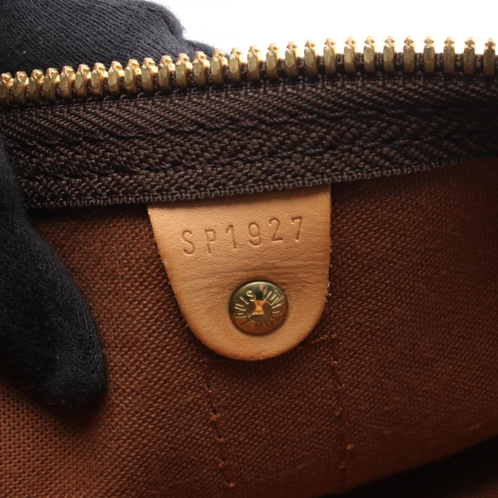 Louis Vuitton Brown Coated Canvas Leather Boston Bag (Pre-Owned)