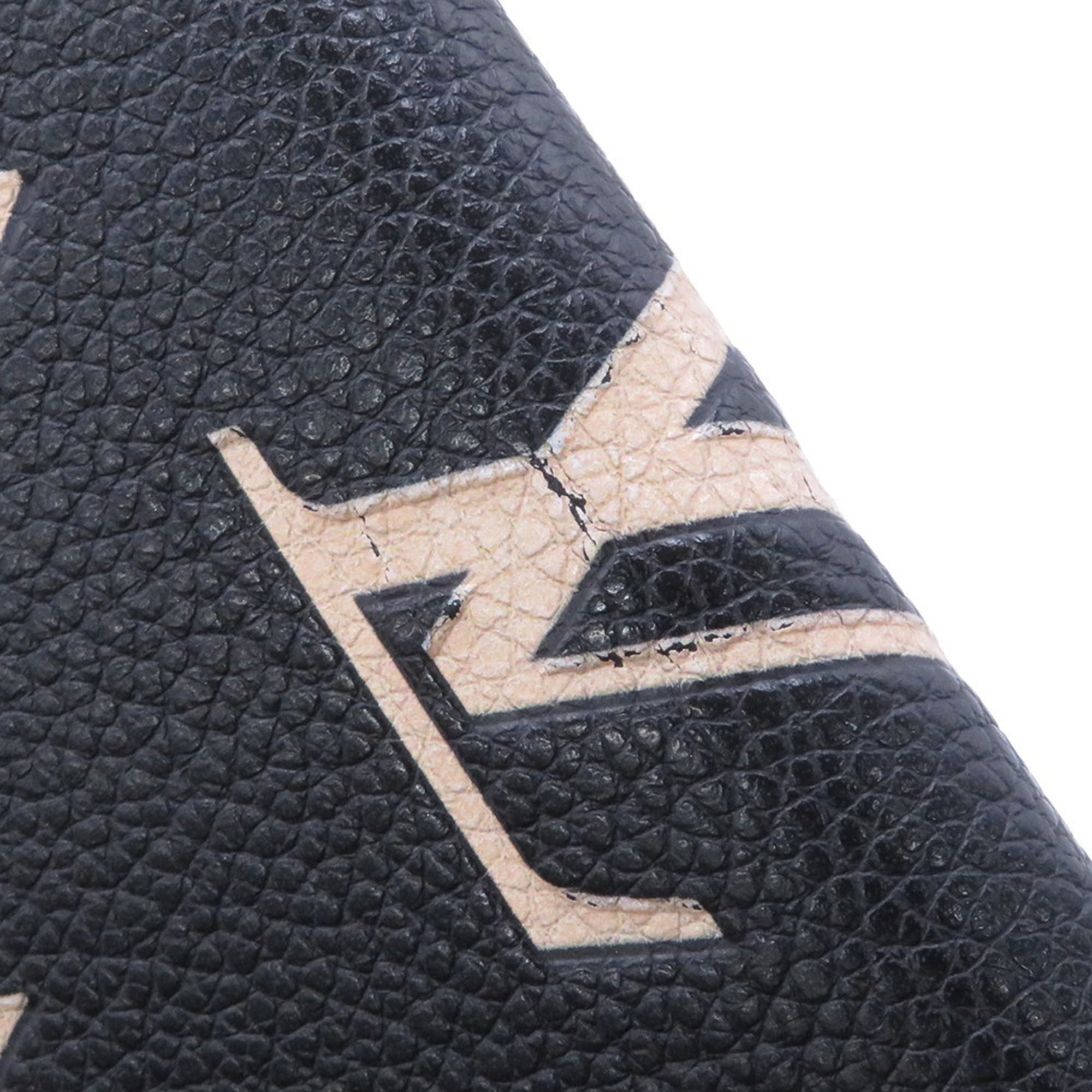 Louis Vuitton Beige Bicolor Black Monogram Monogram Empreinte Wallet (Tri-Fold) (Pre-Owned)