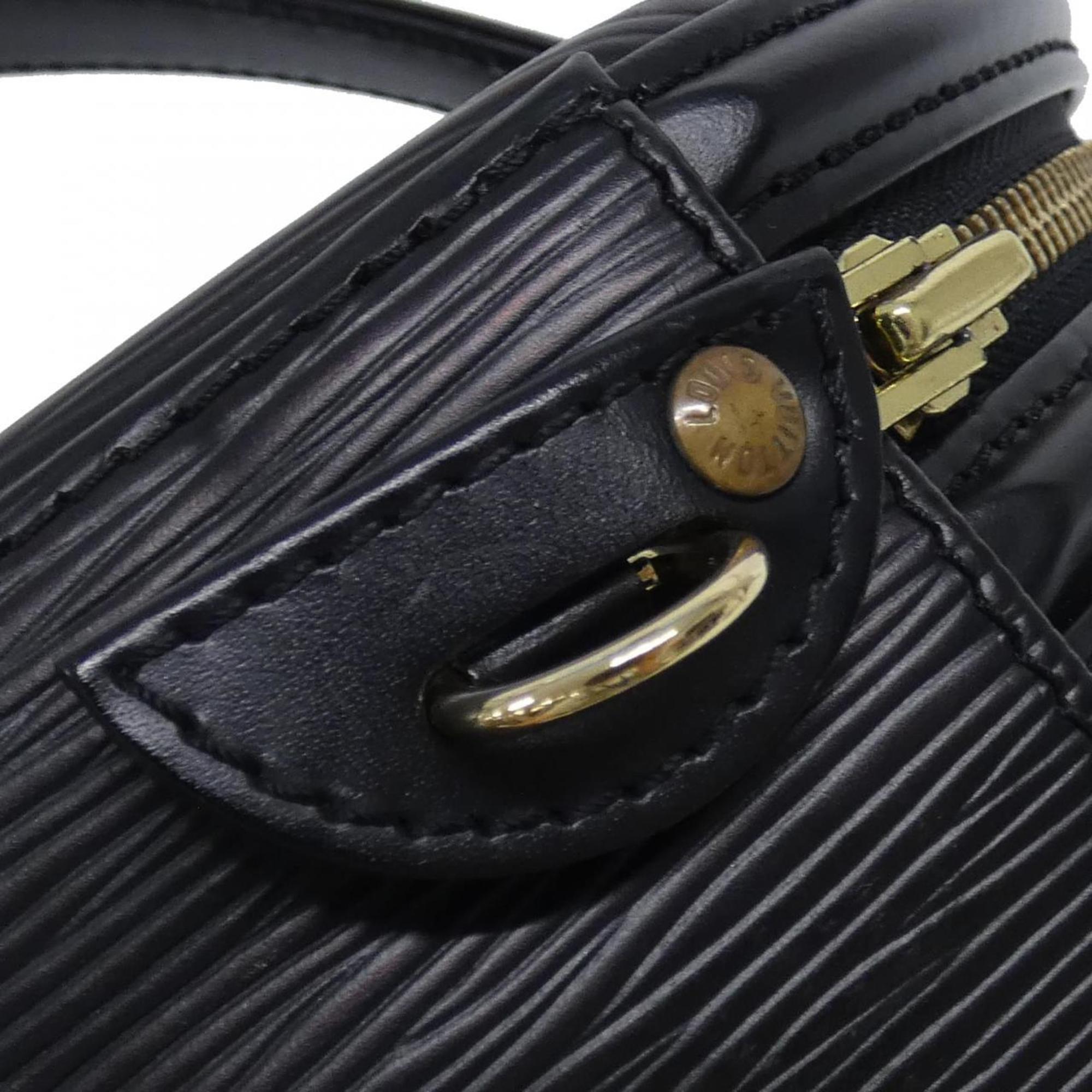Louis Vuitton Black Leather Handbag (Pre-Owned)