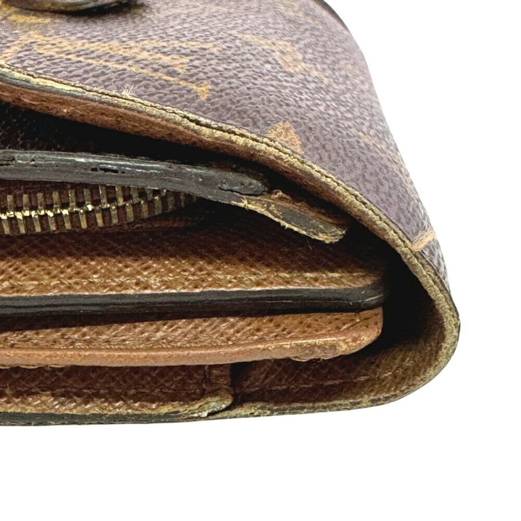 Louis Vuitton Brown Leather Wallet (Tri-Fold) (Pre-Owned)
