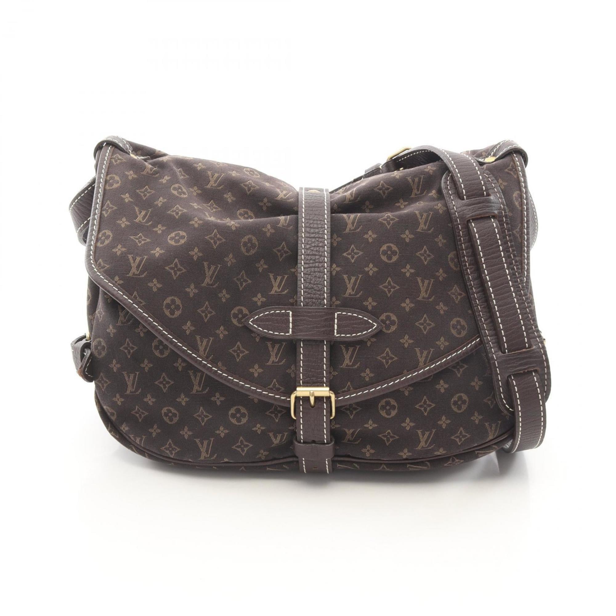 Louis Vuitton Brown Ebene Monogram Mini Lin Shoulder Bag (Pre-Owned)