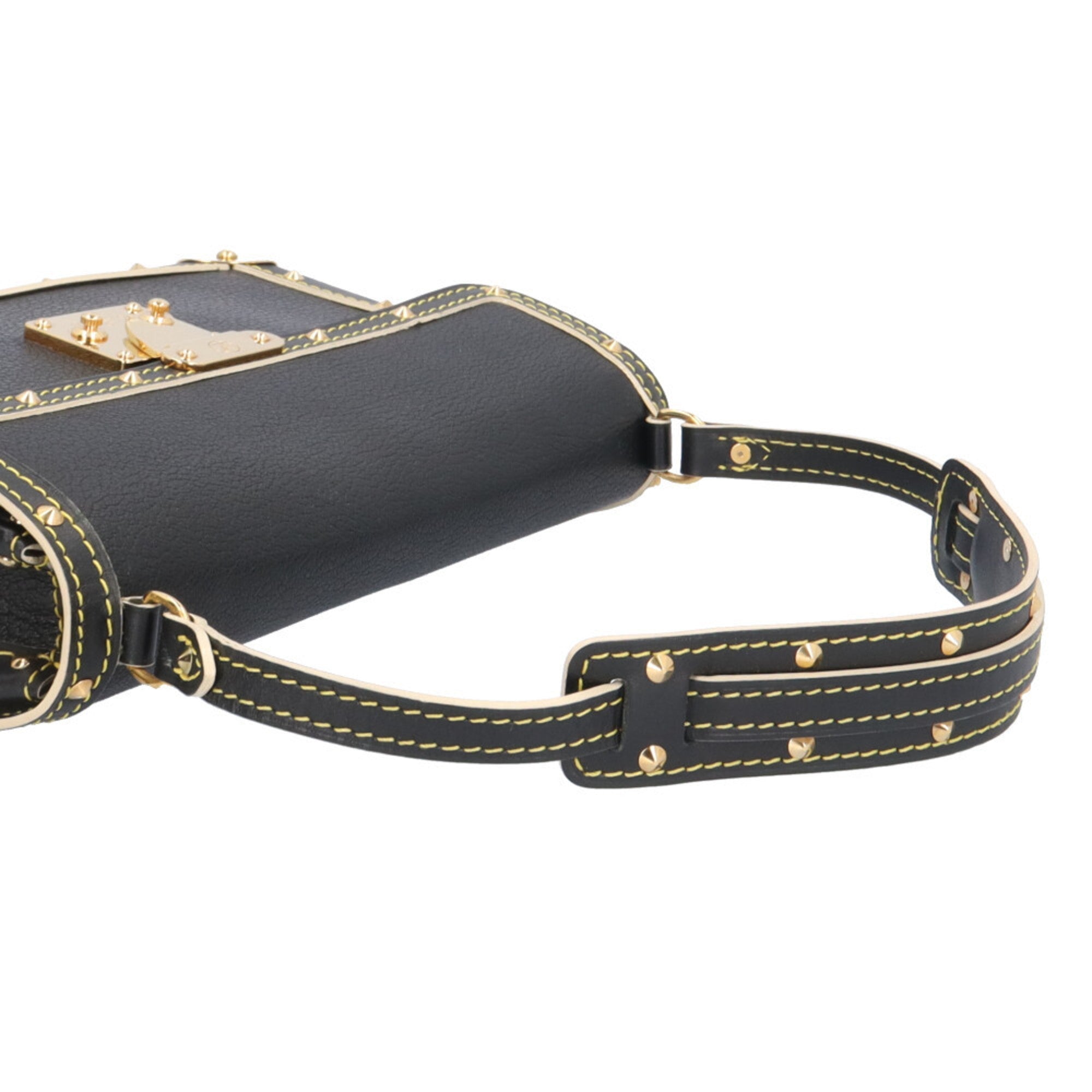 Louis Vuitton Black Leather Shoulder Bag (Pre-Owned)