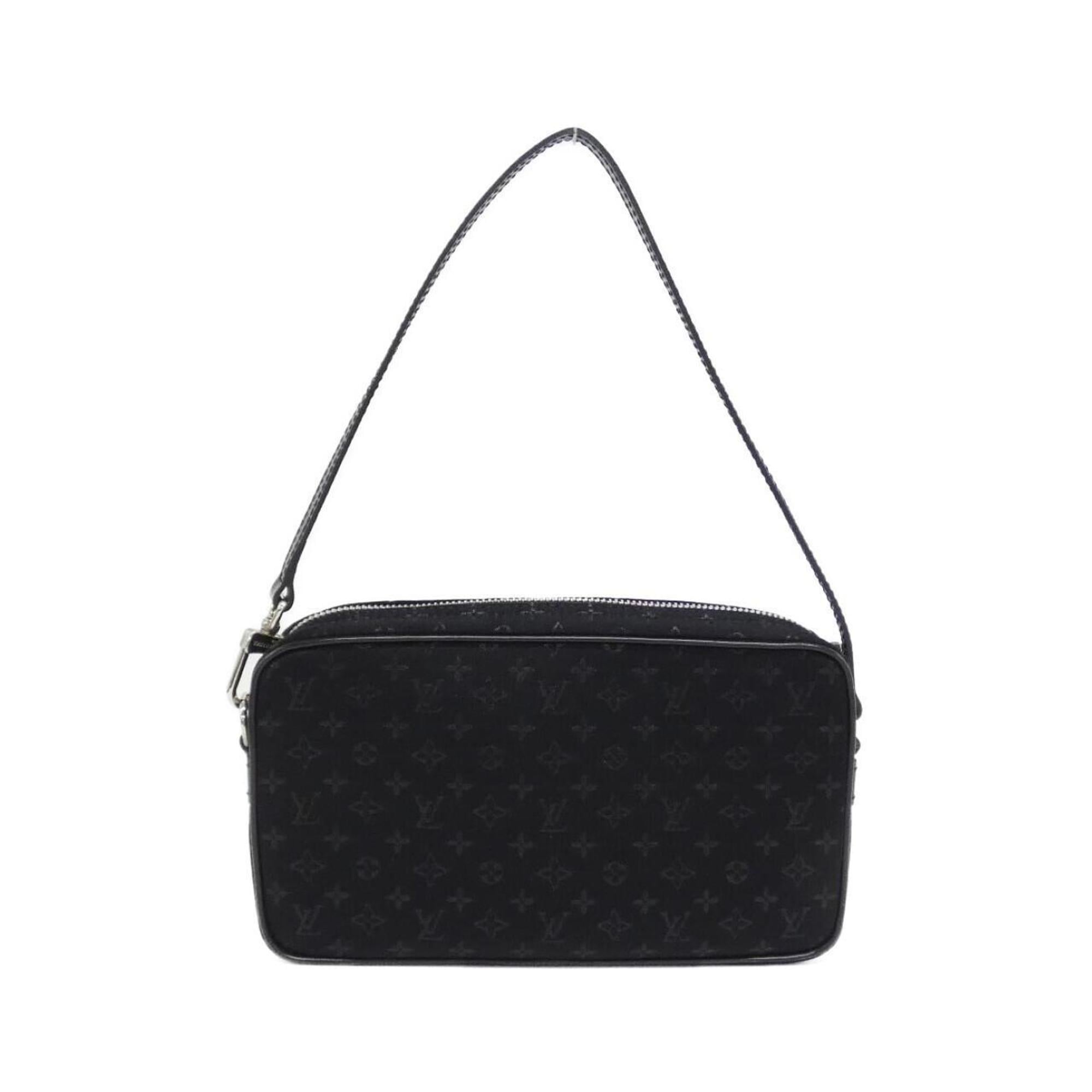 Louis Vuitton Black Satin Pochette Pouch (Pre-Owned)