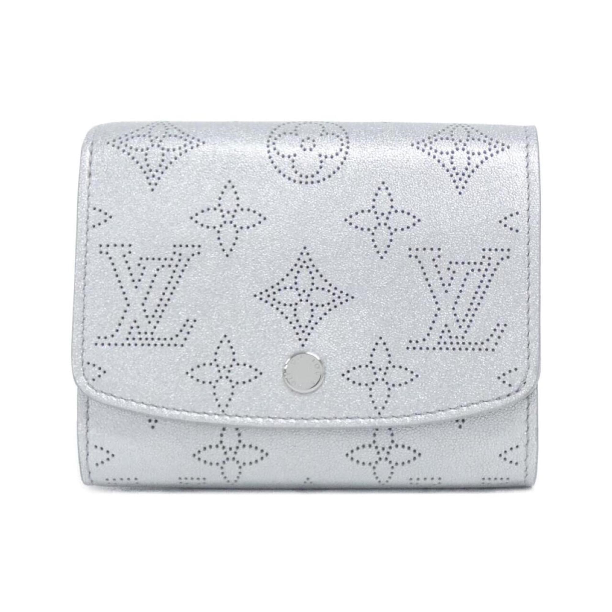 Louis Vuitton Mahina Silver Mahina Leather Wallet (Bi-Fold) (Pre-Owned)