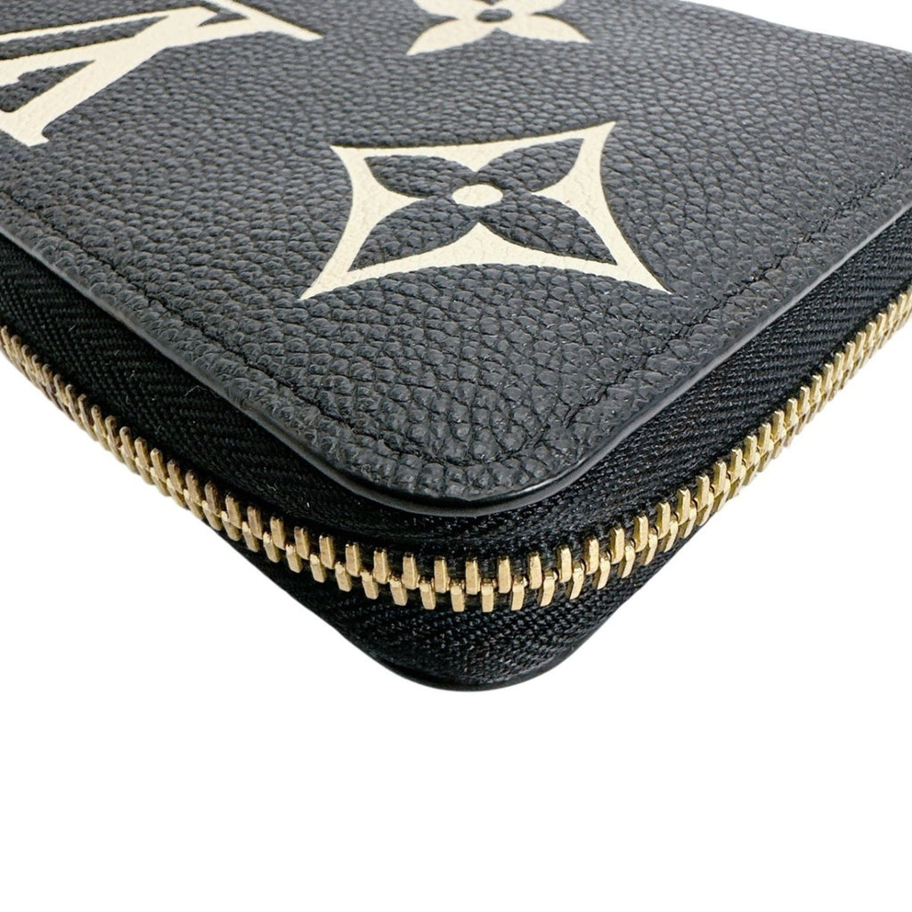 Louis Vuitton Beige Black Monogram Empreinte Long Wallet (Bi-Fold) (Pre-Owned)
