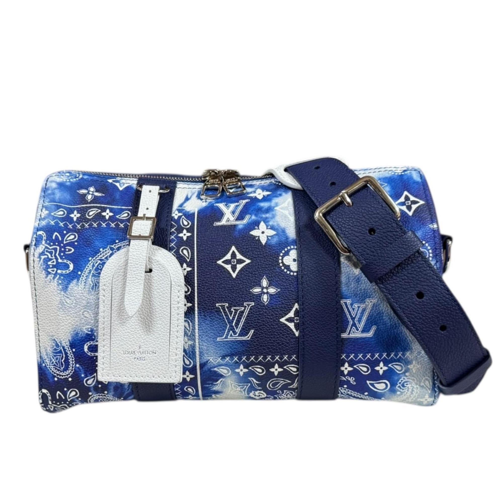 Louis Vuitton Blue White Monogram Shoulder Bag (Pre-Owned)