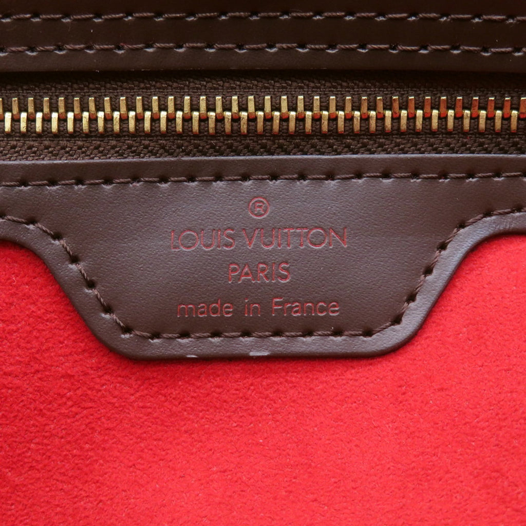 Louis Vuitton Damier Damier Canvas Ebene Red Color Handbag Shoulder Bag Tote Bag (Pre-Owned)
