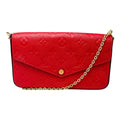Louis Vuitton Red Color Monogram Empreinte Pochette Shoulder Bag (Pre-Owned)