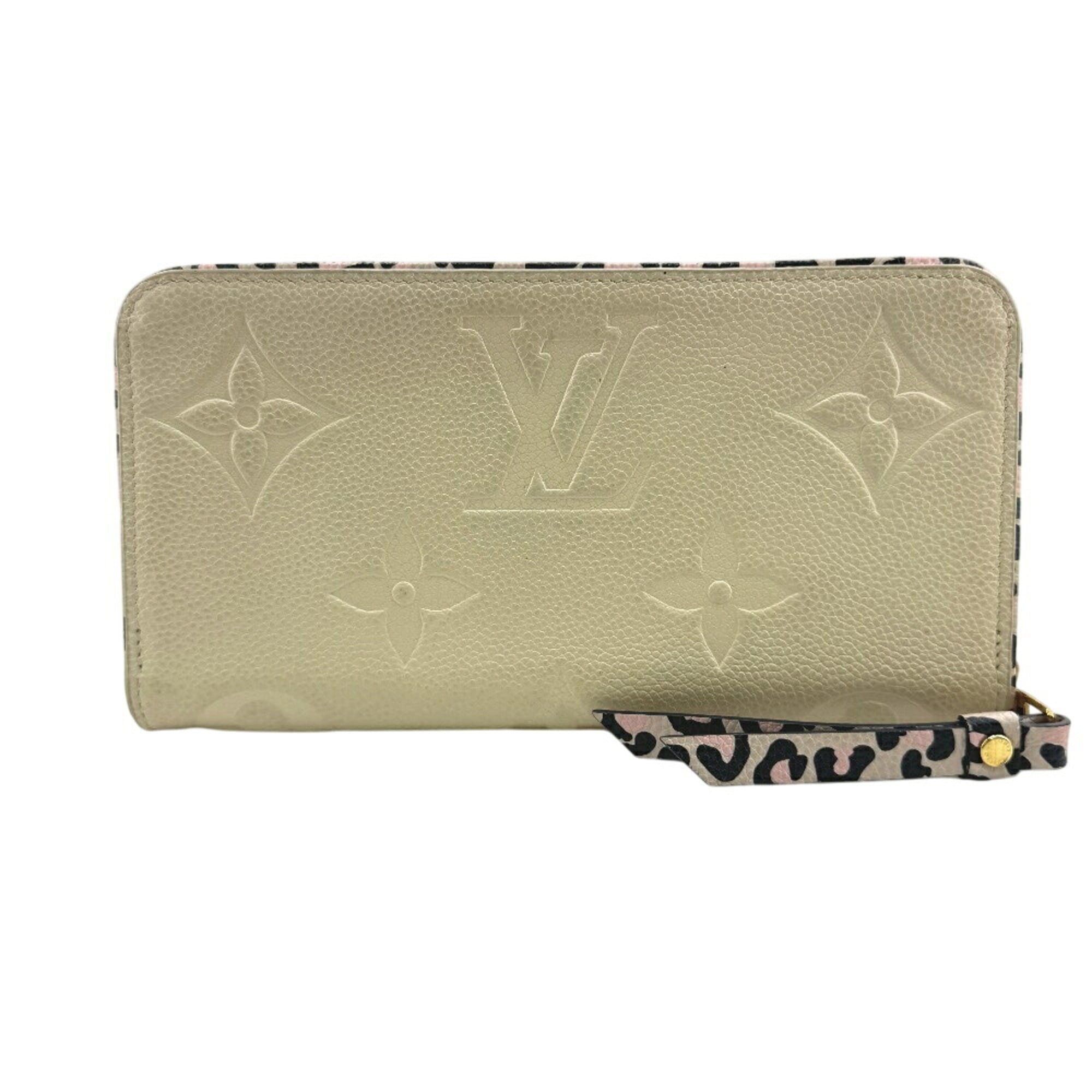 Louis Vuitton Beige Leather Long Wallet (Bi-Fold) (Pre-Owned)