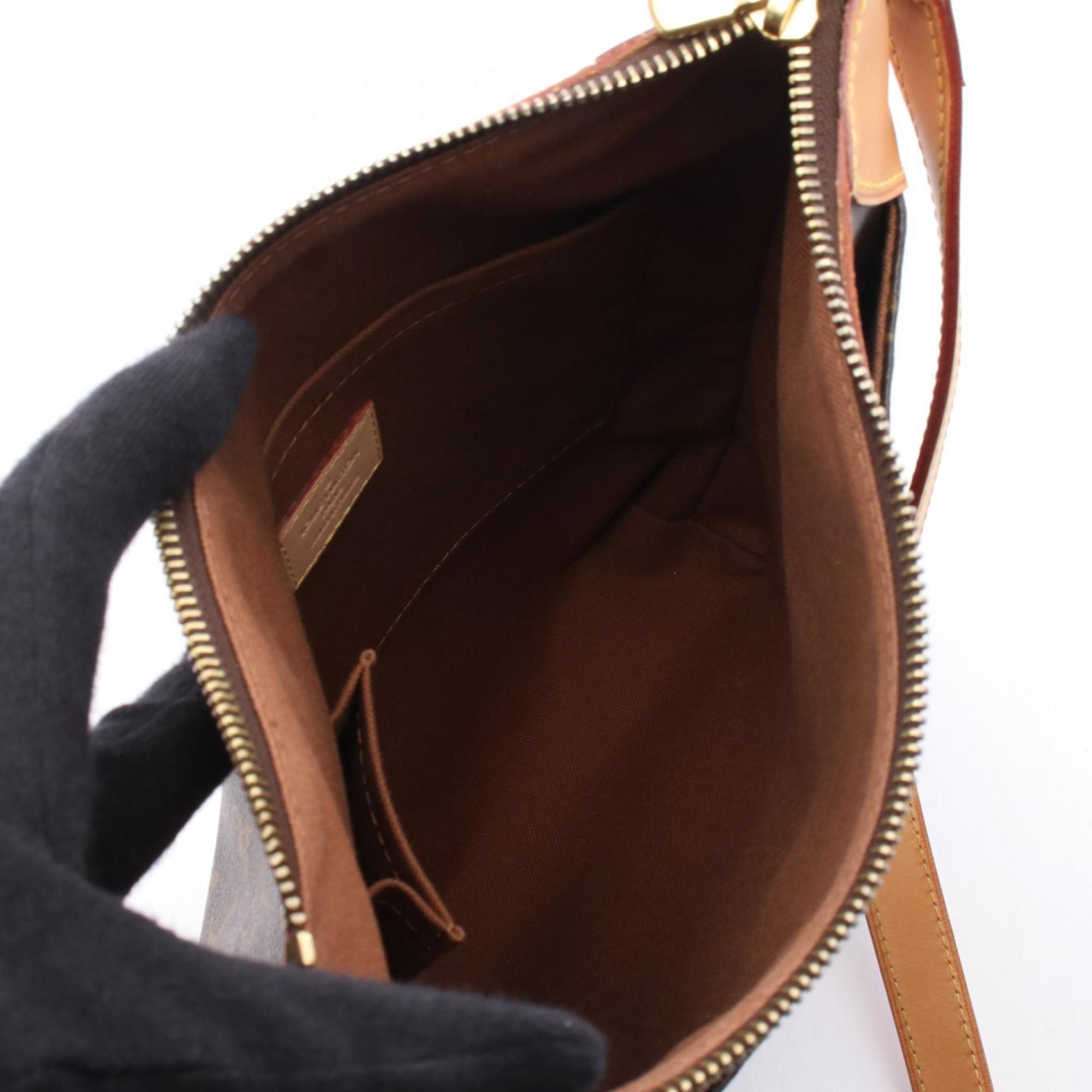 Louis Vuitton Brown Coated Canvas Leather Shoulder Bag (Pre-Owned)