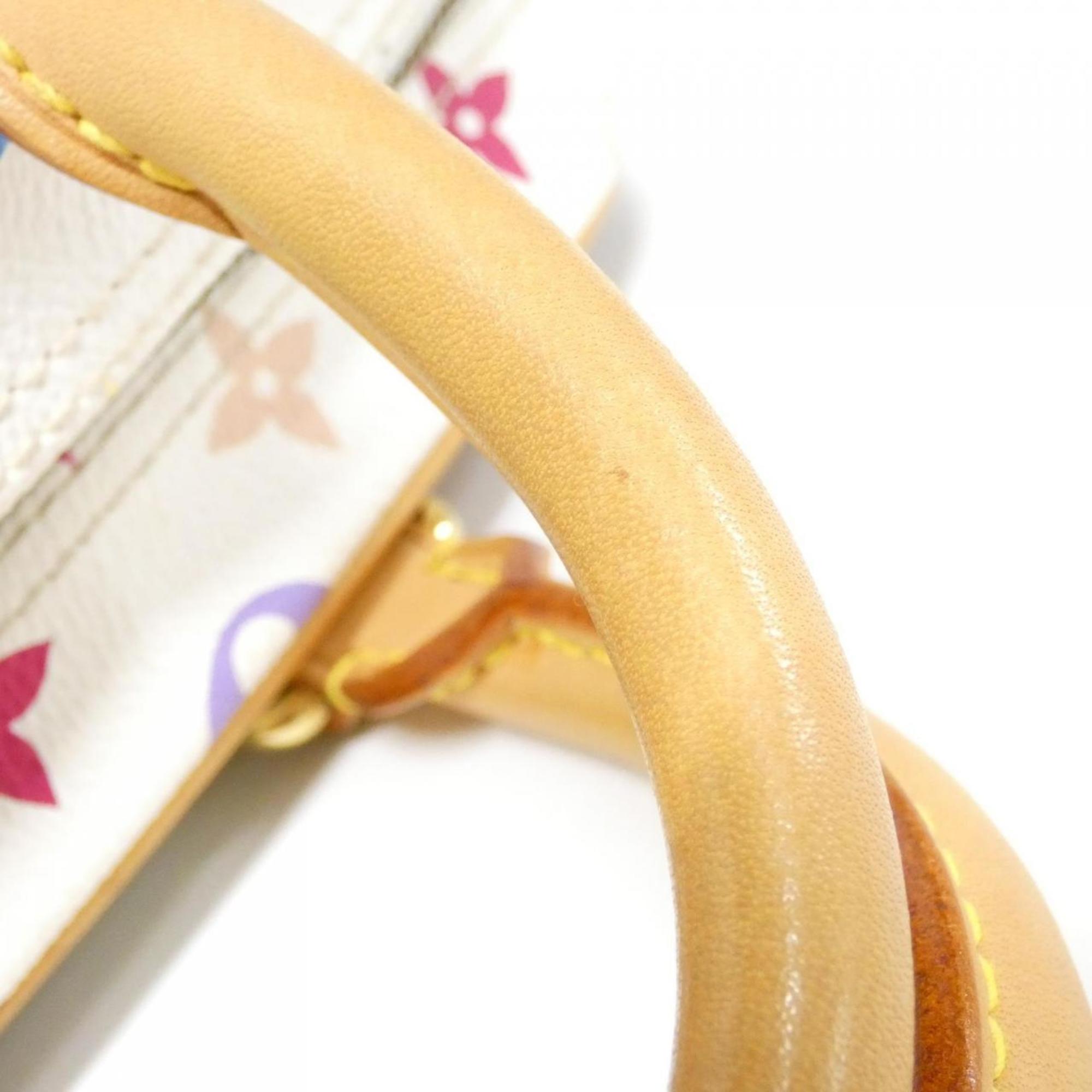 Louis Vuitton White Coated Canvas Handbag (Pre-Owned)