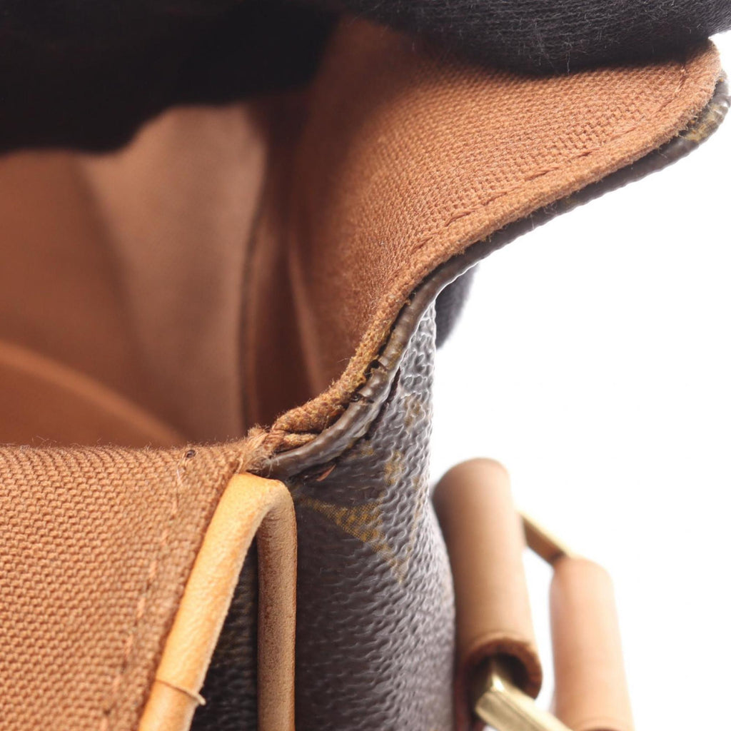 Louis Vuitton Brown Coated Canvas Leather Shoulder Bag (Pre-Owned)