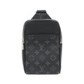 Louis Vuitton Taigarama Black Coated Canvas Leather Shoulder Bag (Pre-Owned)