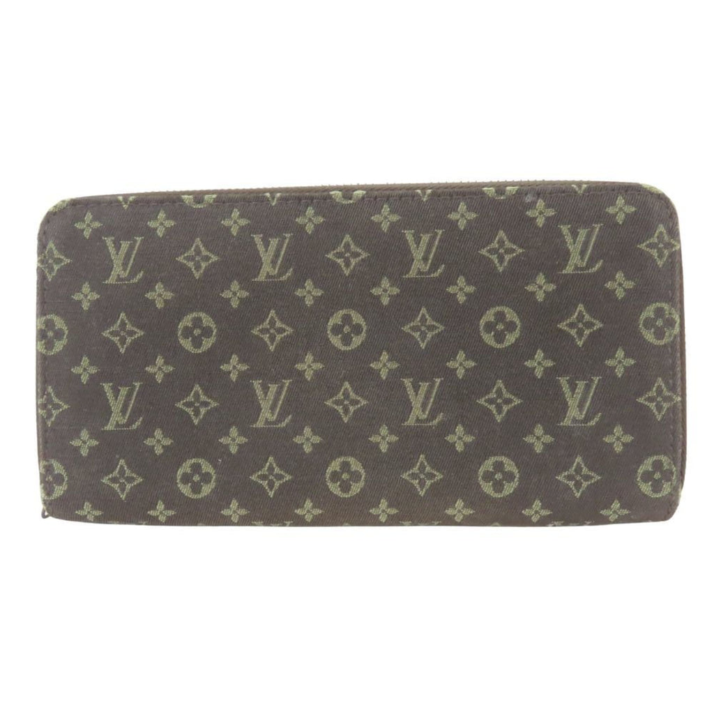 Louis Vuitton Brown Ebene Monogram Mini Lin Long Wallet (Bi-Fold) (Pre-Owned)