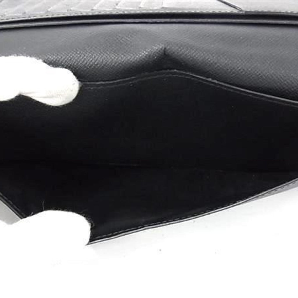 Louis Vuitton Ardoise Black Taiga Leather Coin Purse/Coin Case (Pre-Owned)